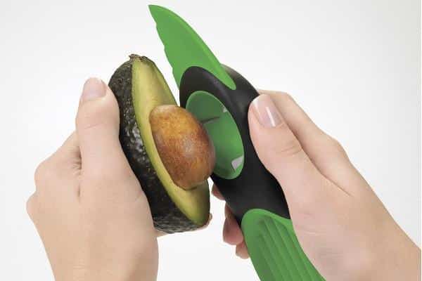 Avokado-slicer 3-i-1 multiverktøy med skallkniv, utkjerner og splitter