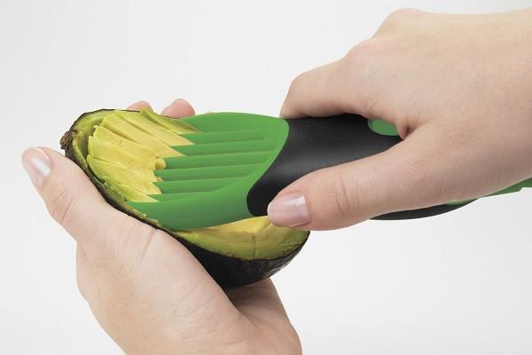 Avokado-slicer 3-i-1 multiverktøy med skallkniv, utkjerner og splitter