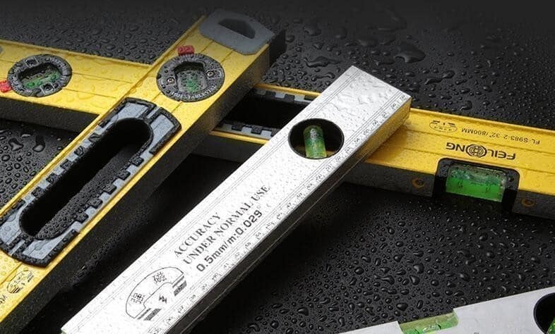 Vaterpas / Lodstok i aluminium