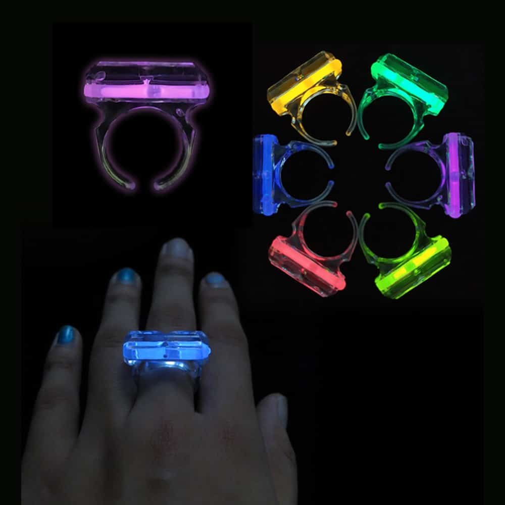 Selvlysende Fingerring - flere farger
