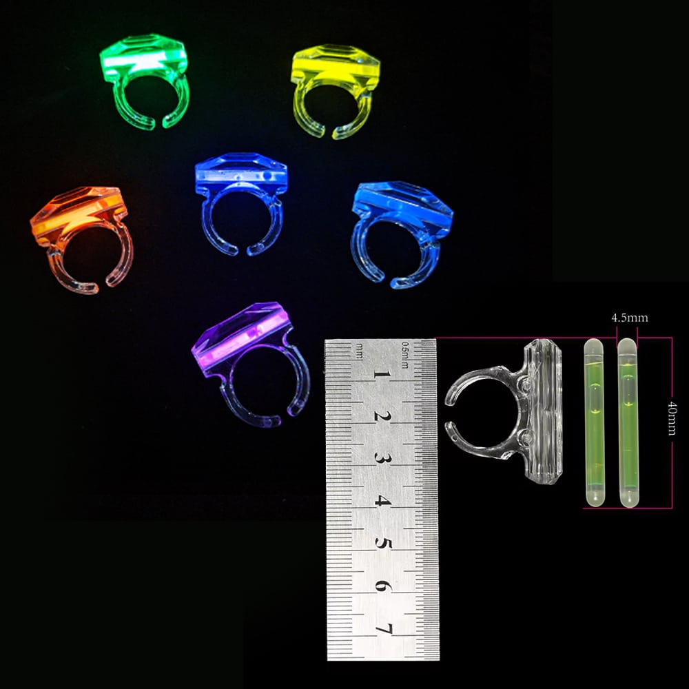 Selvlysende Fingerring - flere farger