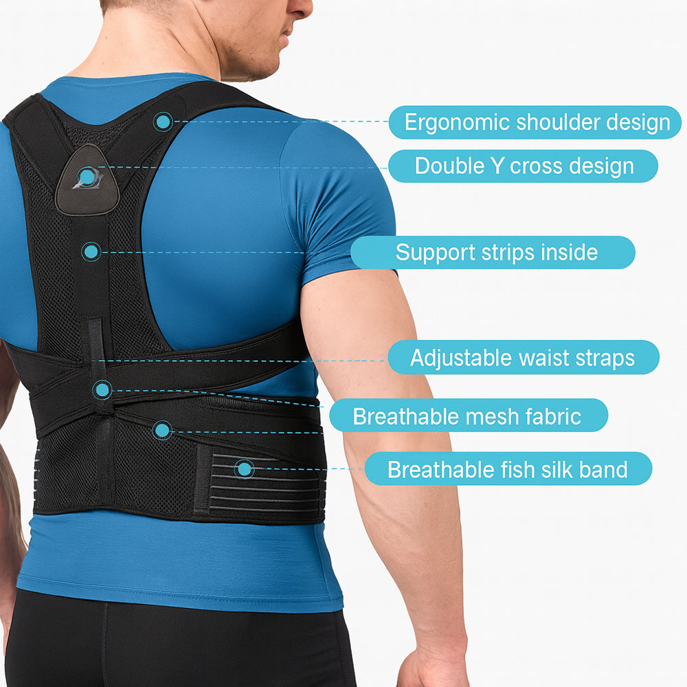 Holdningskorrigerende ryggstøtte