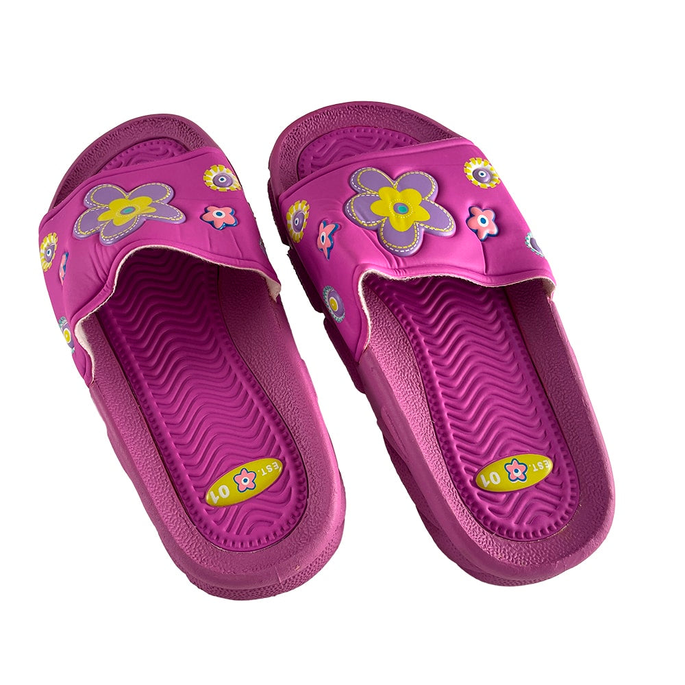 Barn Gummi Sandaler i Lilla og Rosa
