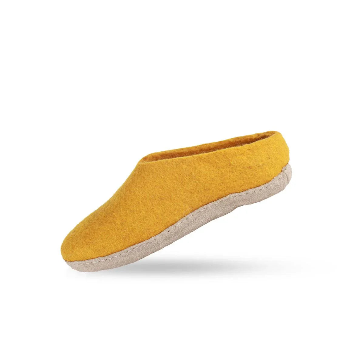 Uldtøffel (100% ren uld) m/sål i skind - Dansk Design fra SHUS