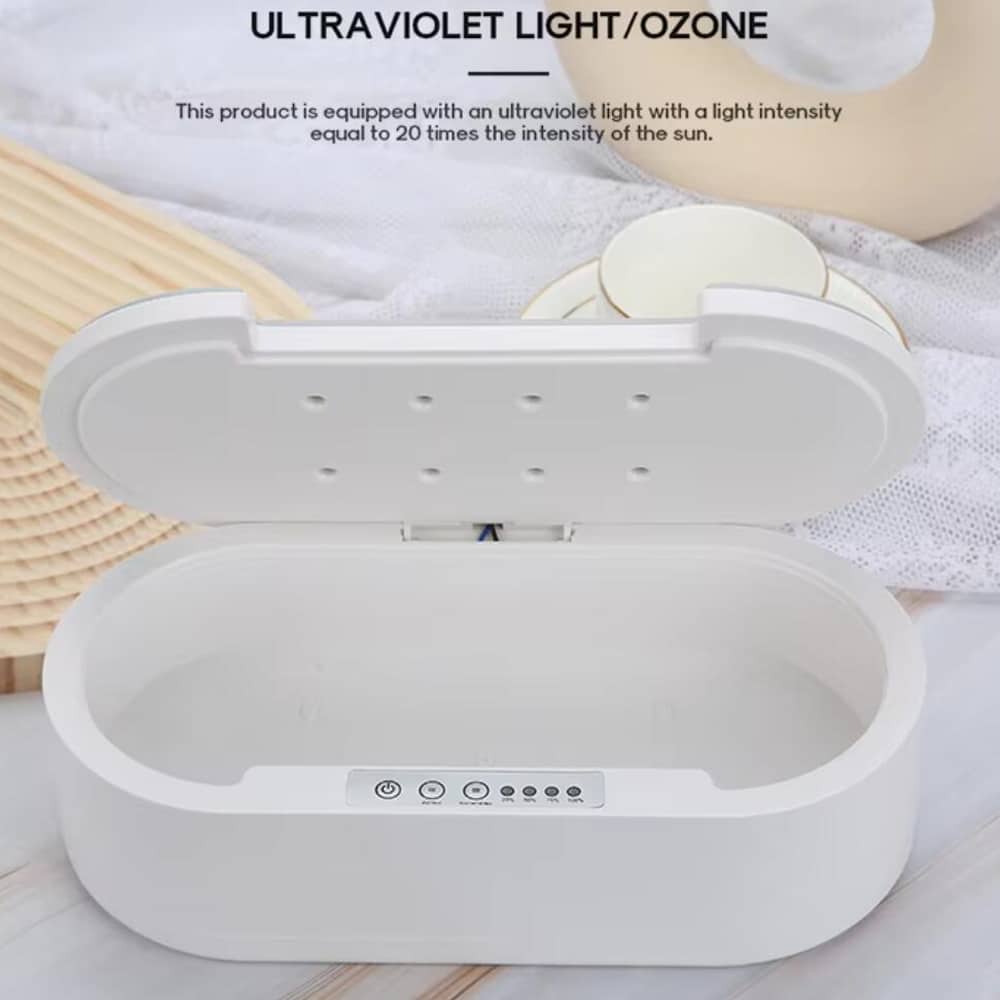Smykke- og brillerenser med UV-C sterilisering og aromaterapi