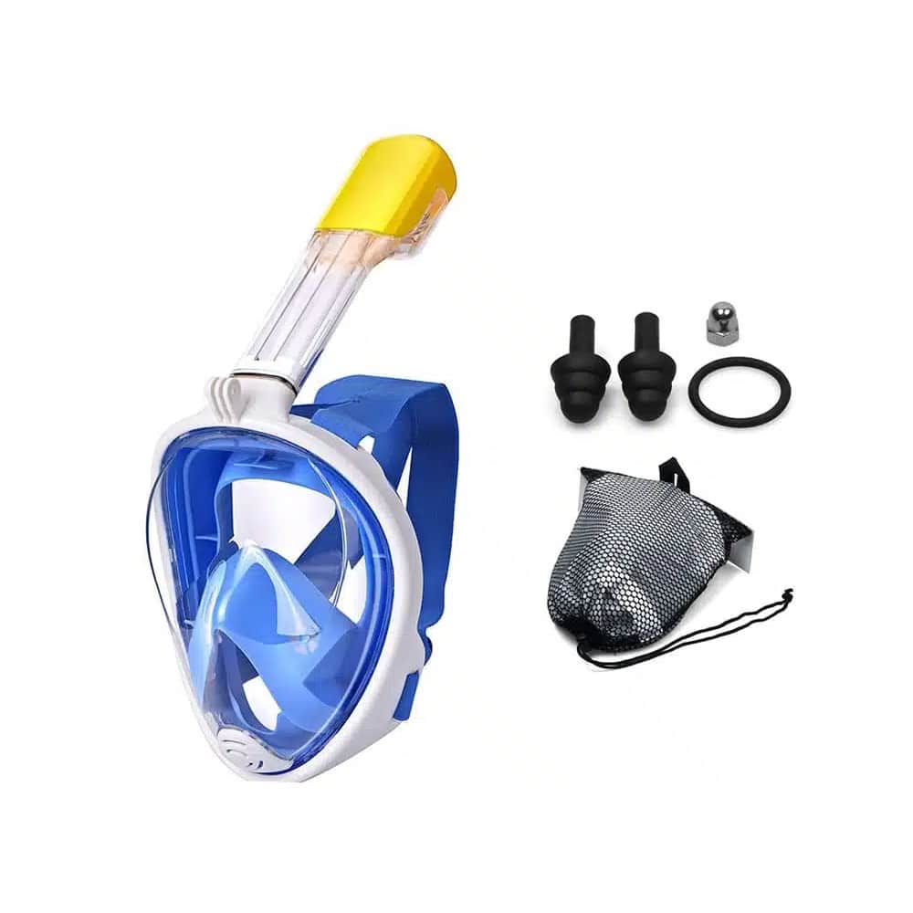 Snorkelmaske for barn og voksne med snorkel og 180 graders utsikt