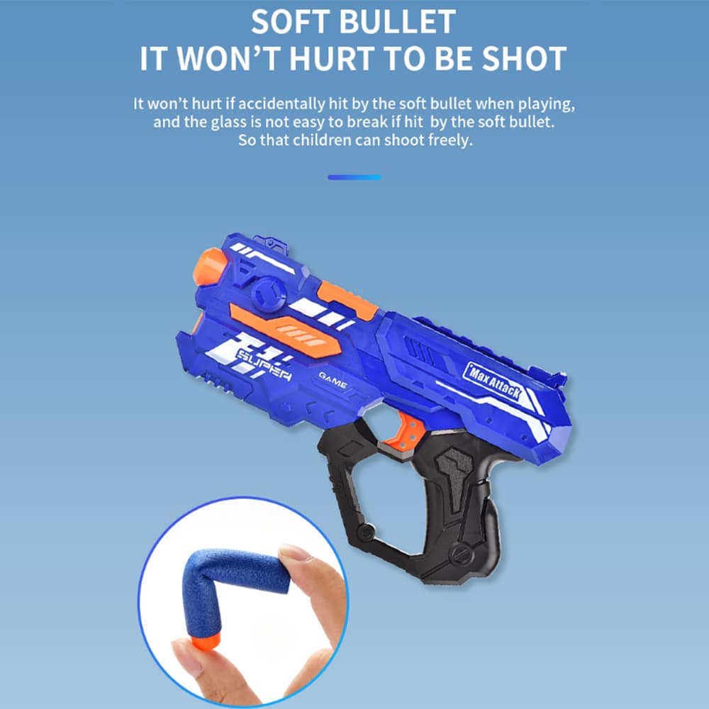 Soft Bullet "Super Shoot" – 4 forskjellige, superkule pistoler