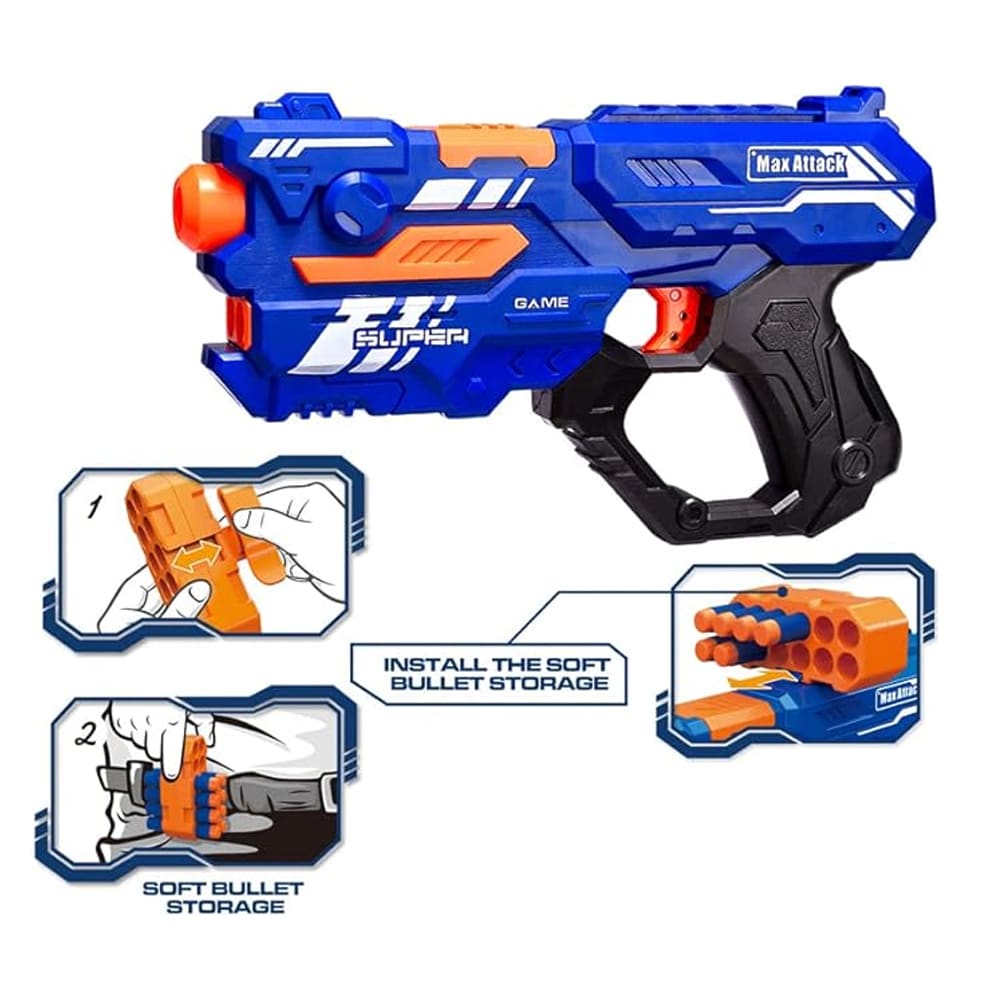 Soft Bullet "Super Shoot" – 4 forskjellige, superkule pistoler