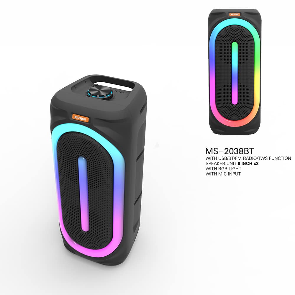 Bluetooth-høyttaler med RGB-lys, FM-radio og mikrofon