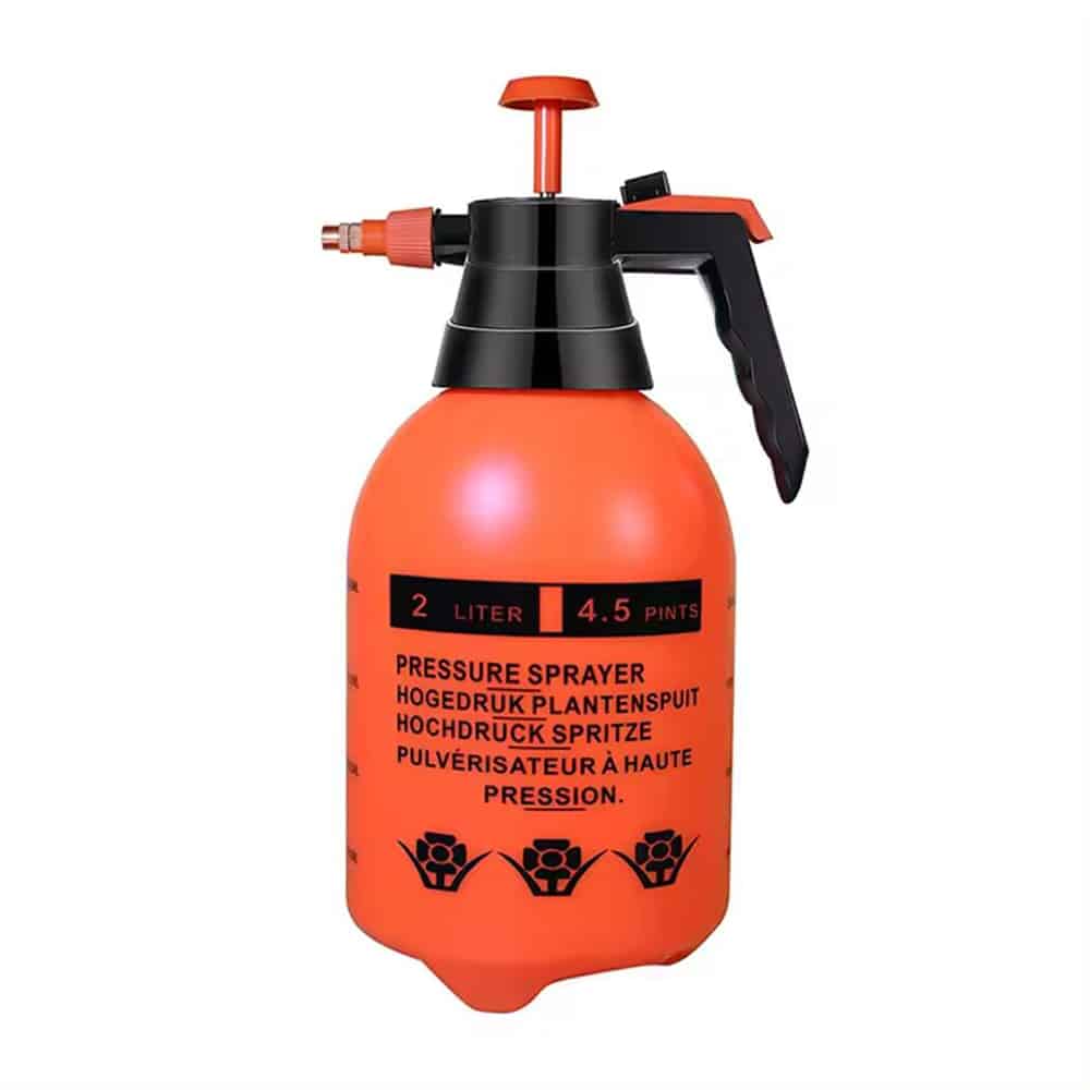 Trykksprøyte 2 liter med pumpe - oransje -