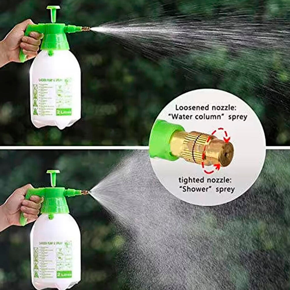 Trykksprøyte 2 liter med pumpe - grønn/hvit -