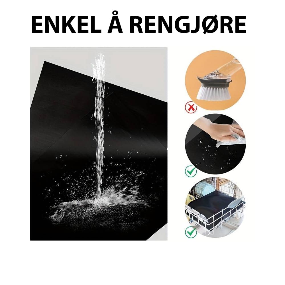 Grill/stekematte, teflonbelagt (5 stk.)