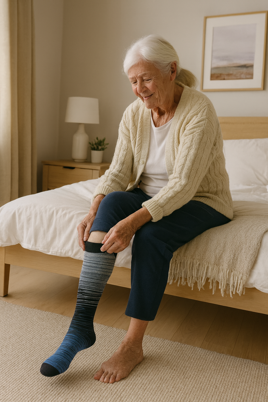 Støttestrømper / kompresjonsstrømpe – Melerte – flere flotte farger