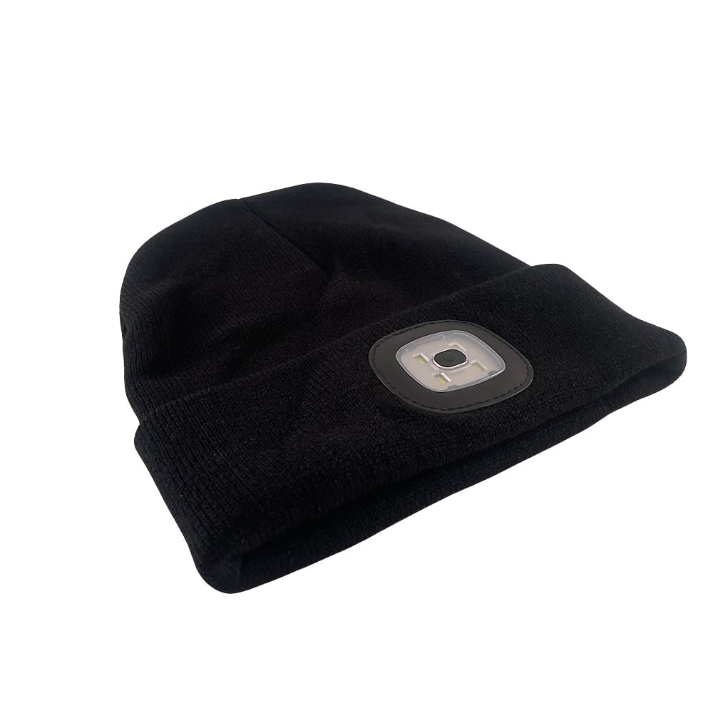 Strikkelue med LED-lys - Oppladbar - one-size -