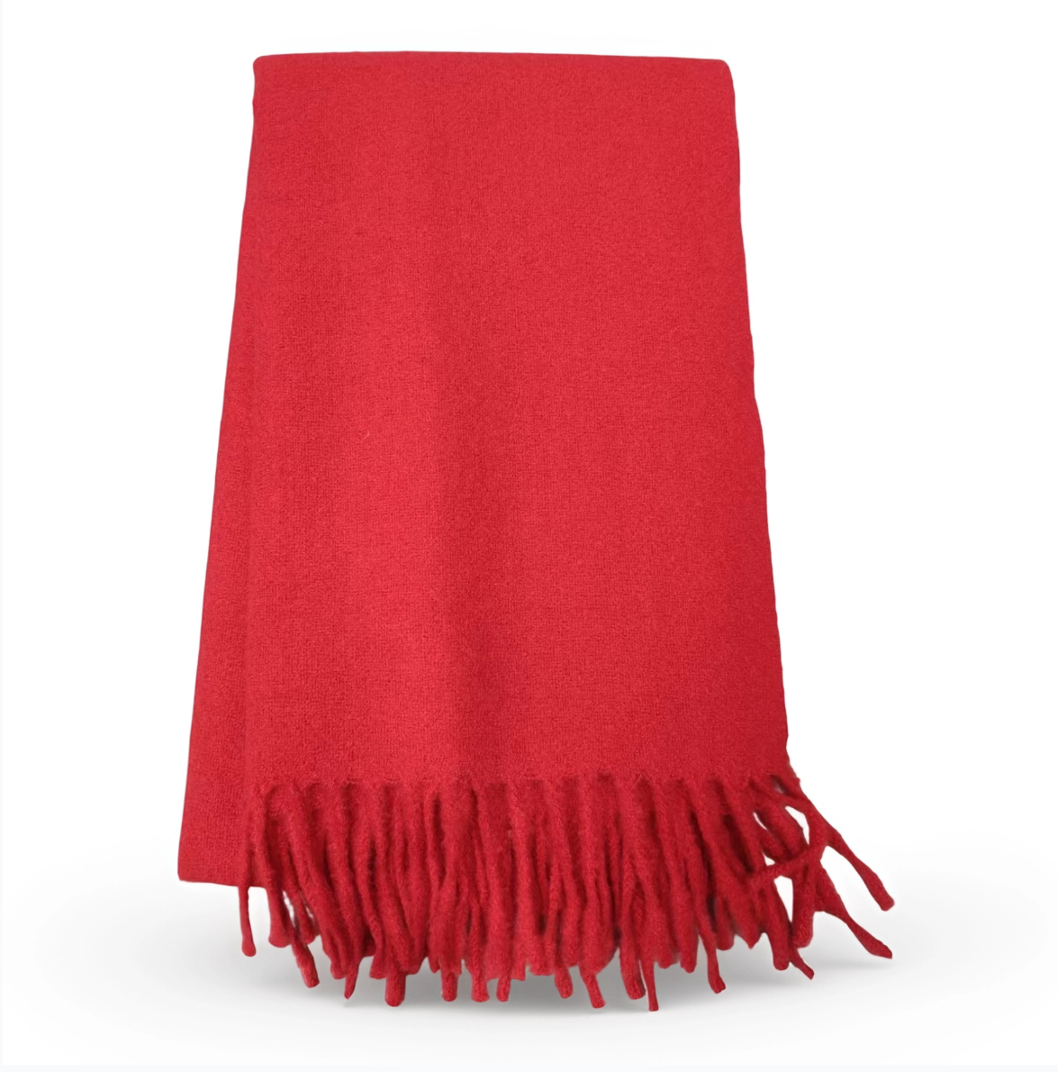 Elegant skjerf med frynser – flere vakre farger – 65 x 180 cm  – 230 g.