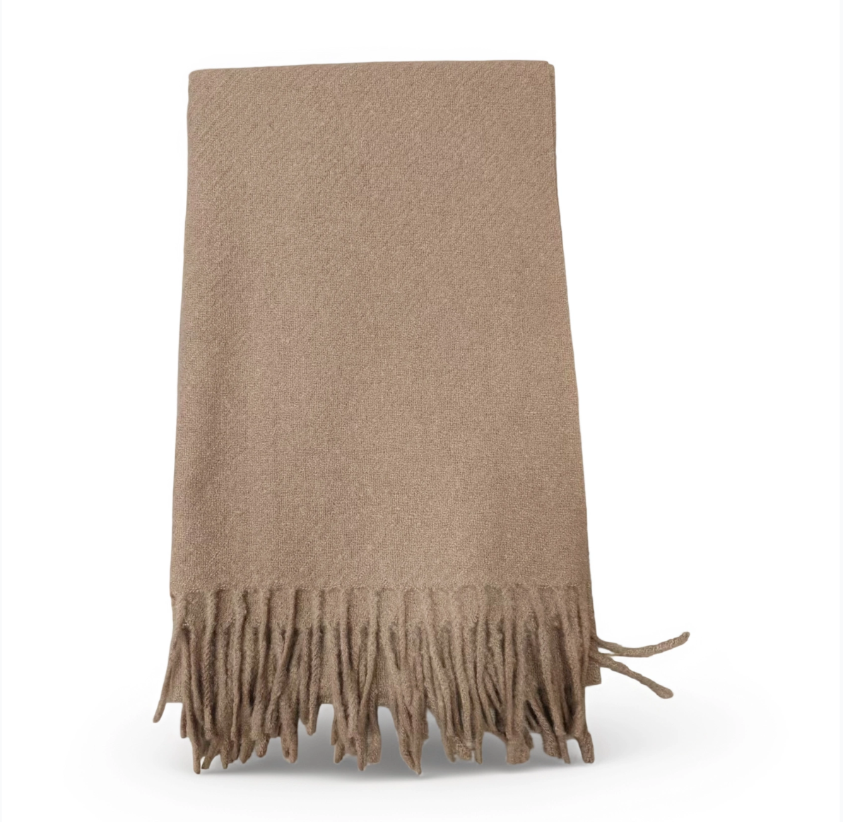 Elegant skjerf med frynser – flere vakre farger – 65 x 180 cm  – 230 g.