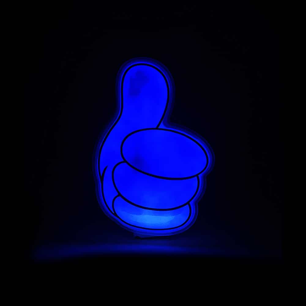 Thumbs up selvlysende glowstick