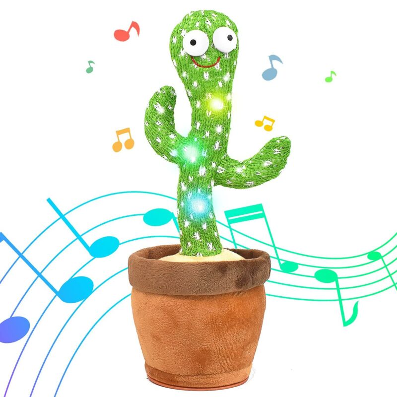 Dansende og syngende kaktus m/120 sanger (kan også gjenta det du sier)