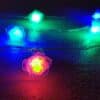 LED lyslenke m/Blomster 20 stk. Gjennomsiktig – Flerfarget m/blink (3