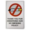 Metallskilt – No Smoking