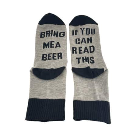 "Bring me a beer" one-size-sokker