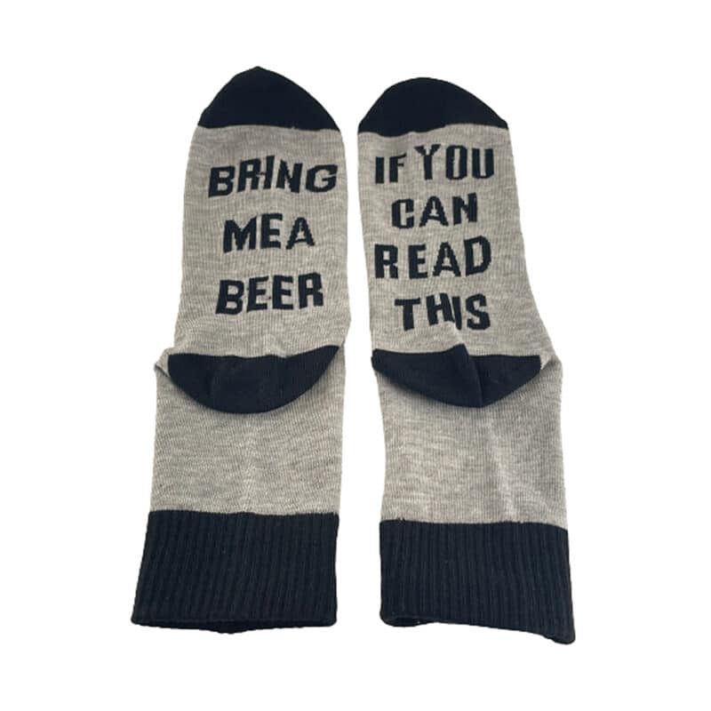 "Bring me a beer" one-size-sokker