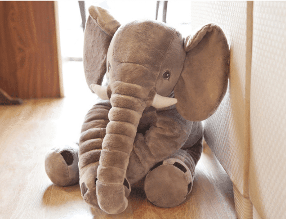 Elefantpute til barn 60 cm. (stor kosebamse)