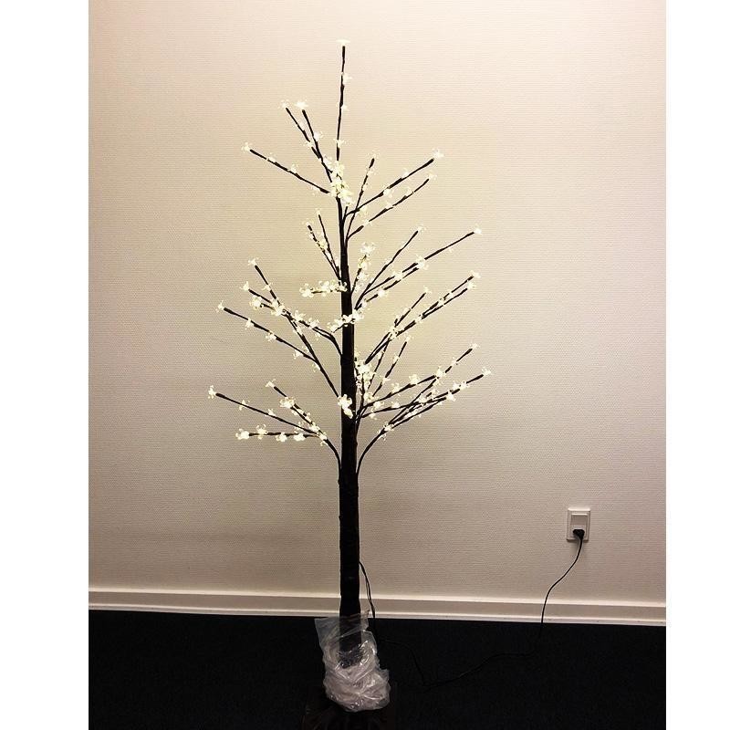 Juletræ i plastik med multifunktion blomsterlys (hvid farve)