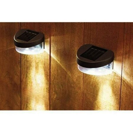 Solcelle LED lampe til væggen (fås i sort og hvid)