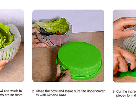 Quick Salad Maker - smart skål til udskæring af salat