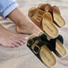 Klassiske Bio Sandaler i Lær med skålformet hæl og tågrep - brun eller svart