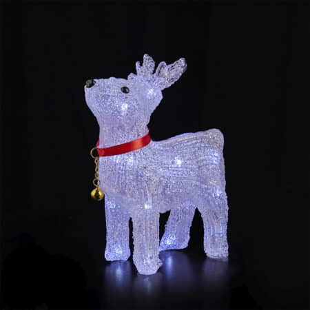 Reinsdyr Akryl - høyde 22 cm med LED-lys